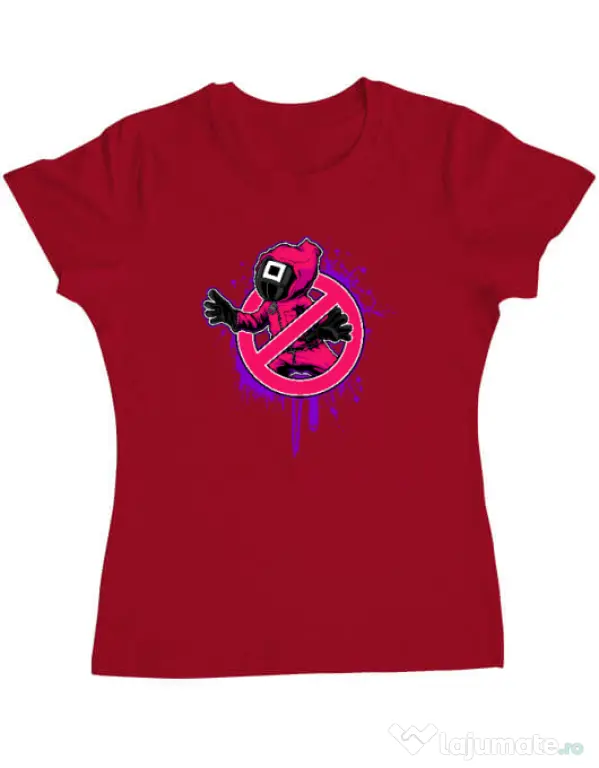 Tricou personalizat dama Squid Game 2 Rosu