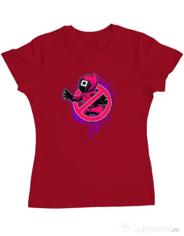 Tricou personalizat dama Squid Game 2 Rosu