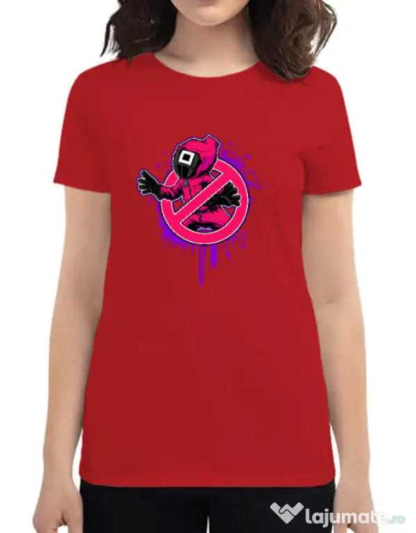 Tricou personalizat dama Squid Game 2 Rosu