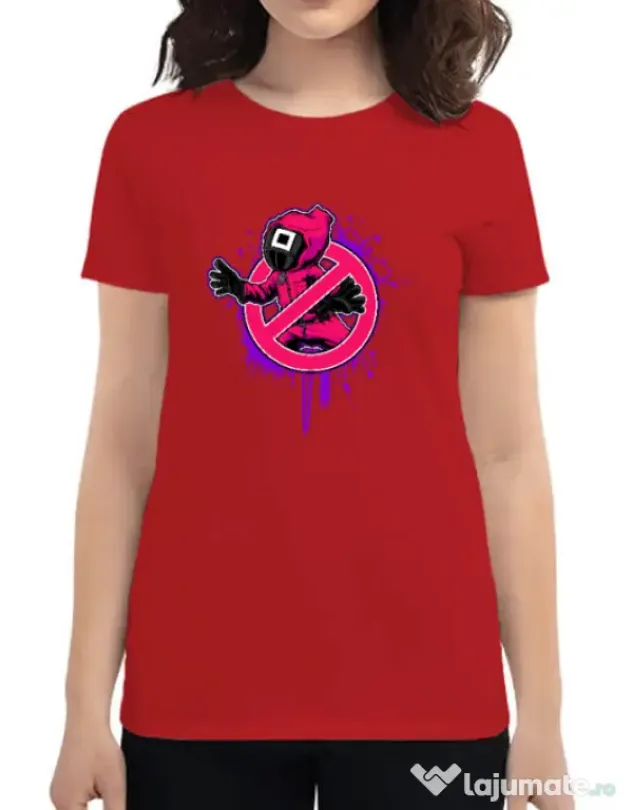 Tricou personalizat dama Squid Game 2 Rosu