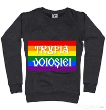Bluza personalizata dama Trufia Voiosiei Negru melanj