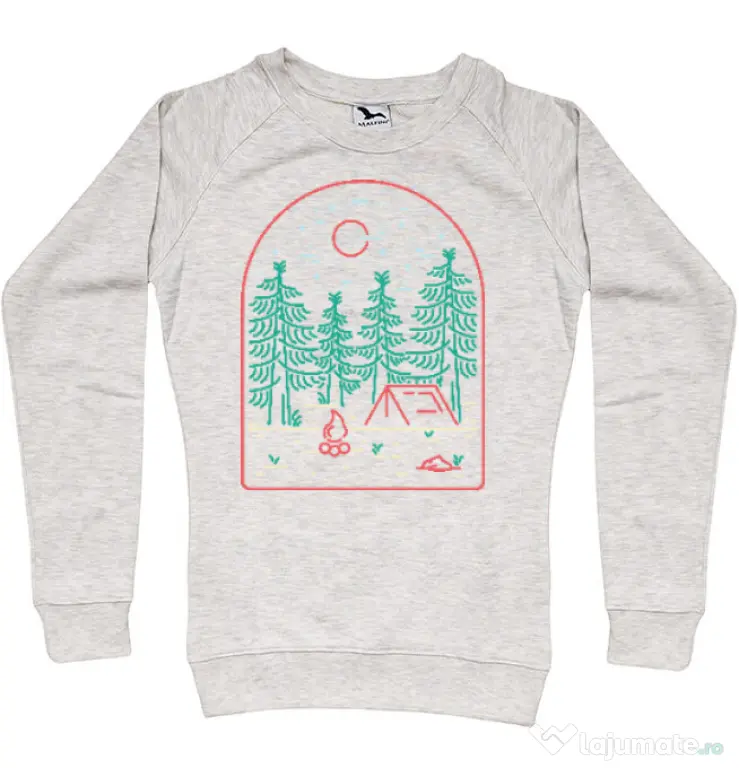 Bluza personalizata dama Camping Migdala melanj