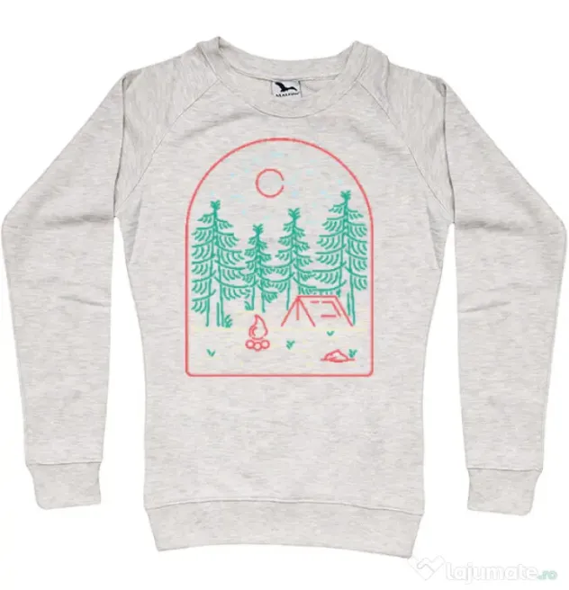 Bluza personalizata dama Camping Migdala melanj