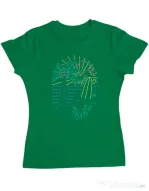 Tricou personalizat dama Beach Neon Verde mediu