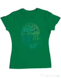 Tricou personalizat dama Beach Neon Verde mediu