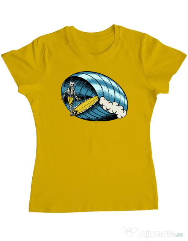 Tricou personalizat dama Surf Nose Galben