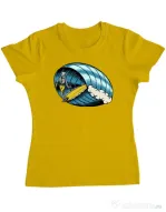 Tricou personalizat dama Surf Nose Galben
