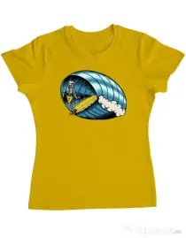 Tricou personalizat dama Surf Nose Galben
