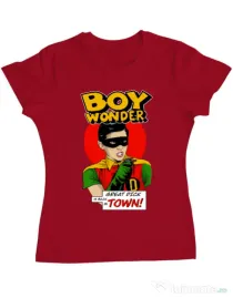 Tricou personalizat dama Boy Wonder Rosu