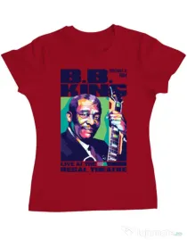 Tricou personalizat dama BB KING Rosu