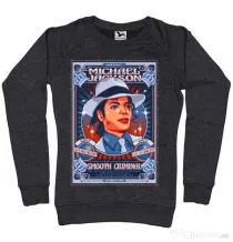 Bluza personalizata dama Michael Jackson Negru melanj
