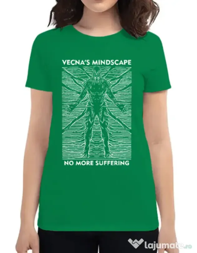 Tricou personalizat dama vecna's mindscape Verde mediu