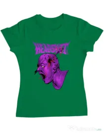 Tricou personalizat dama HEADSHOT Verde mediu