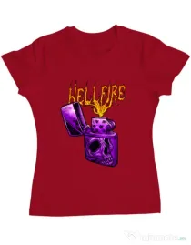 Tricou personalizat dama HELLFIRE Rosu