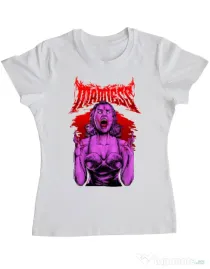 Tricou personalizat dama MADNESS Alb