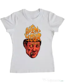 Tricou personalizat dama OPEN YOUR MIND Alb