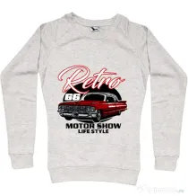 Bluza personalizata dama retro motorshow Migdala melanj