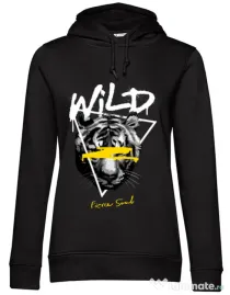 Hanorac dama cu gluga Wild Fierce Soul Negru