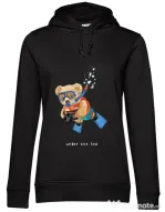 Hanorac dama cu gluga Bear Snorkeling Negru