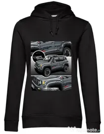 Hanorac dama cu gluga Jeep Renegade Trailhawk Negru