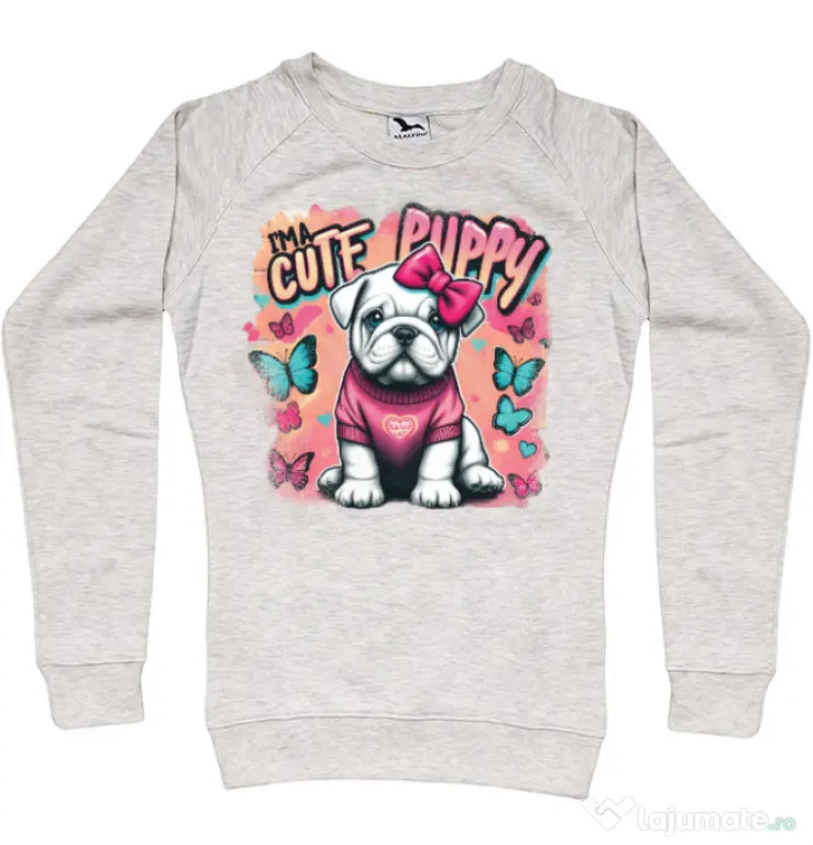 Bluza personalizata dama BULLDOG 05 Migdala melanj