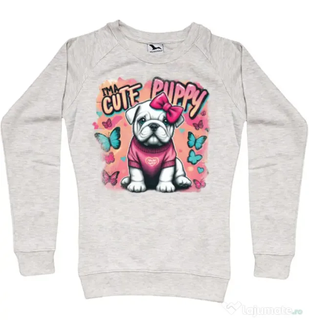Bluza personalizata dama BULLDOG 05 Migdala melanj