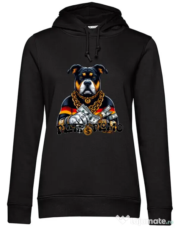 Hanorac dama cu gluga BULLDOG 08 Negru