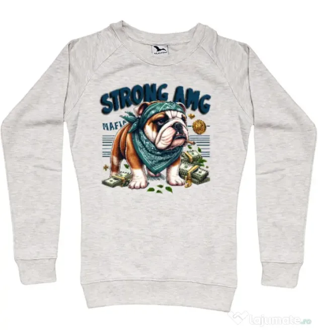 Bluza personalizata dama BULLDOG 09 Migdala melanj