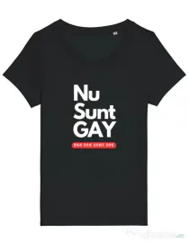 Tricou STANLEY STELLA dama Nu sunt GAY Negru