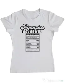 Tricou personalizat dama Zodiac | Vărsător Alb