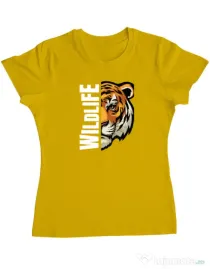 Tricou personalizat dama WildLife (dark) Galben