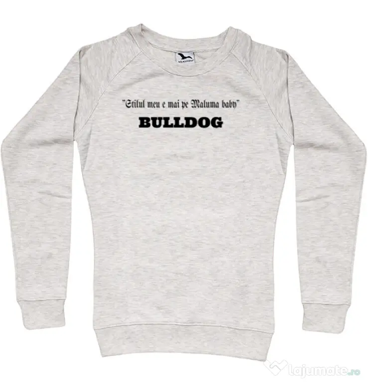 Bluza personalizata dama BULLDOG 09 Migdala melanj