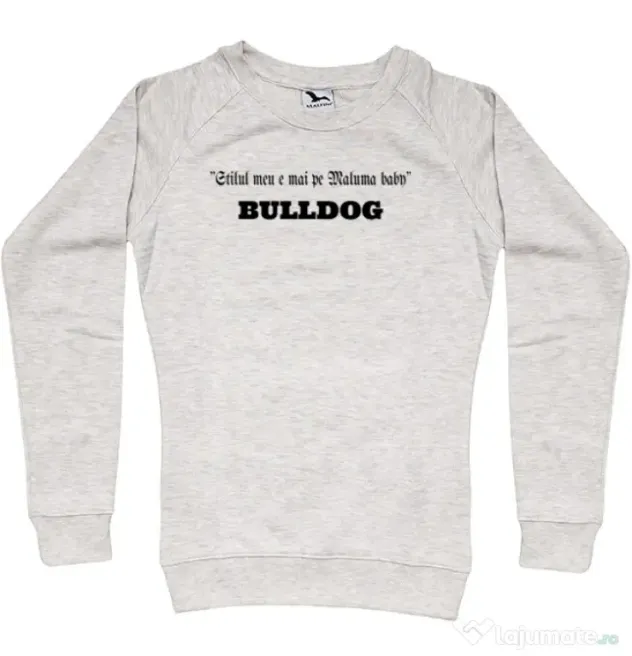 Bluza personalizata dama BULLDOG 09 Migdala melanj