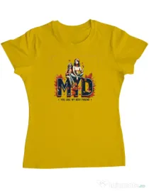 Tricou personalizat dama Mom you are my best friend 2 Galben