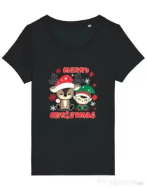 Tricou STANLEY STELLA dama Prietenii lui Mos Craciun 2 Negru