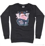 Bluza personalizata dama happy place Negru melanj