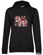 Hanorac dama cu gluga Cute ponny Negru