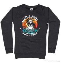 Bluza personalizata dama BULLDOG 12 Negru melanj