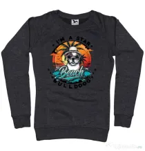 Bluza personalizata dama BULLDOG 14 Negru melanj