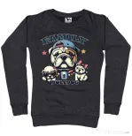 Bluza personalizata dama BULLDOG 16 Negru melanj