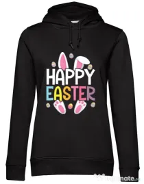 Hanorac dama cu gluga bunny 2 Negru