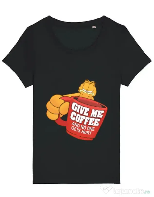 Tricou STANLEY STELLA dama Give me coffee Negru