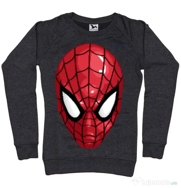 Bluza ADLER dama Spiderman mask Negru melanj