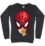 Bluza ADLER dama Spiderman pizza Negru melanj