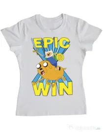 Tricou ADLER dama Epic win Alb