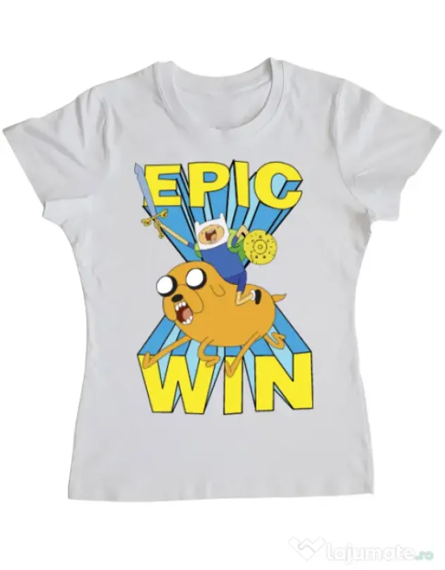Tricou ADLER dama Epic win Alb