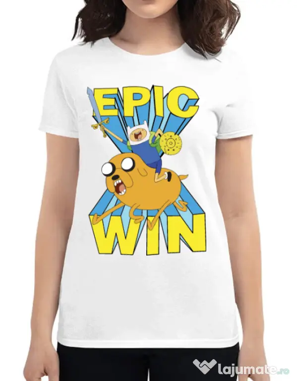 Tricou ADLER dama Epic win Alb