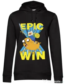 Hoodie dama cu gluga Epic win Negru