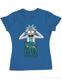 Tricou ADLER dama Wubba Lubba Dub Dub Albastru azuriu