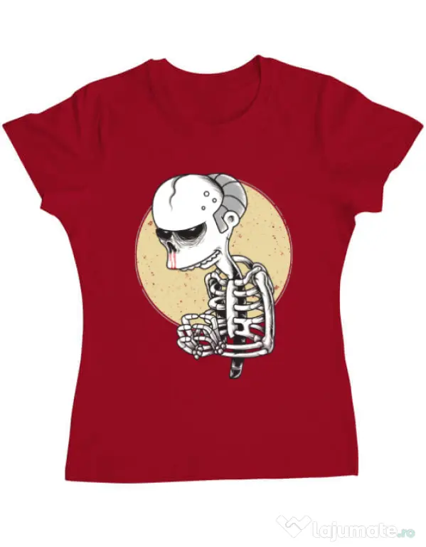 Tricou ADLER dama Death of Grandfather Rosu